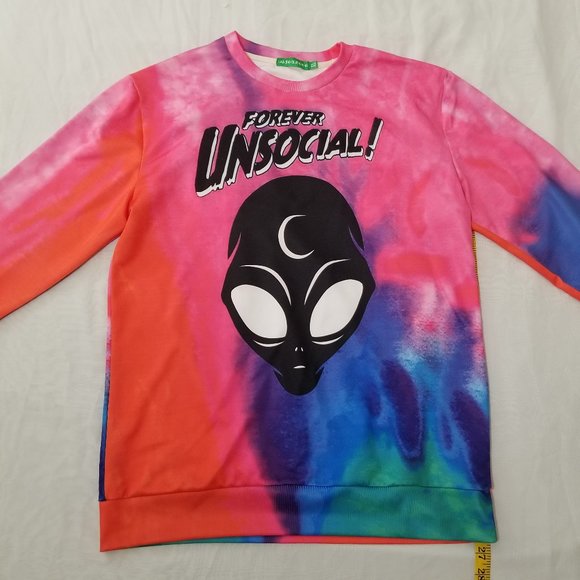 Forever Unsocial! Men's XL Long Sleeve Shirt - Picture 2 of 11